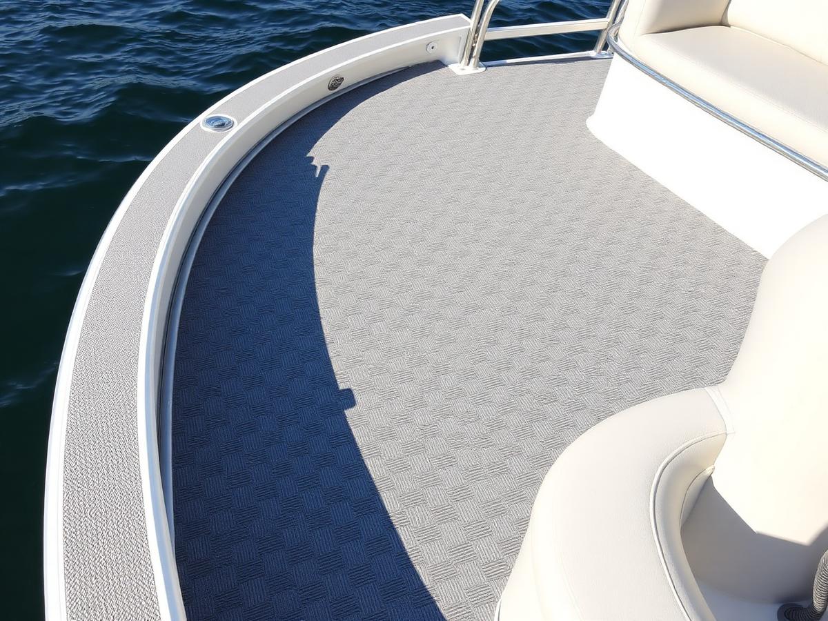 2009 Sun Tracker Party Barge — after NuDeck flooring